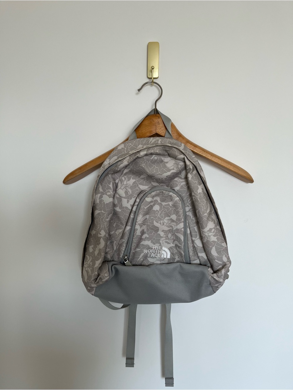 The North Face Gray Floral Backpack